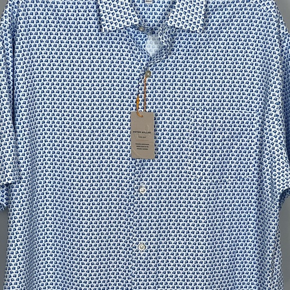 Peter Millar Men's Large Golf Cart Performance Jersey Polo MSRP $115 - Picture 9 of 11